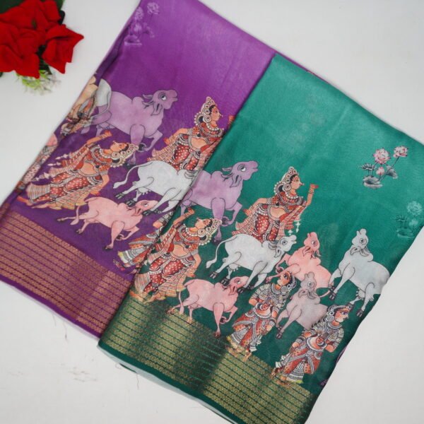 Maheswari Silk digital sarees -MB110