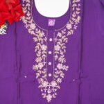 Roman Silk With Work (Violet)-MB137 - Image 2