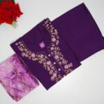 Roman Silk With Work (Violet)-MB137