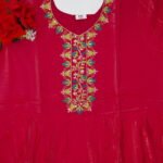 Tissue Georgette Embroidary Umbrella Tops -MB143(XXL-44  Size) - Image 2