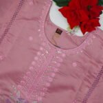 Rose Gold Roman silk special Cut work 3 Piece-MB166 - Image 2