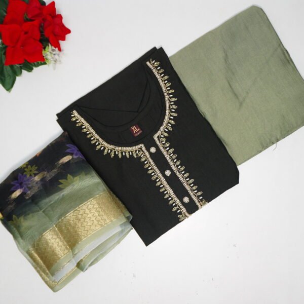 Vatican Silk With Maggam Work Deasigner -MB174