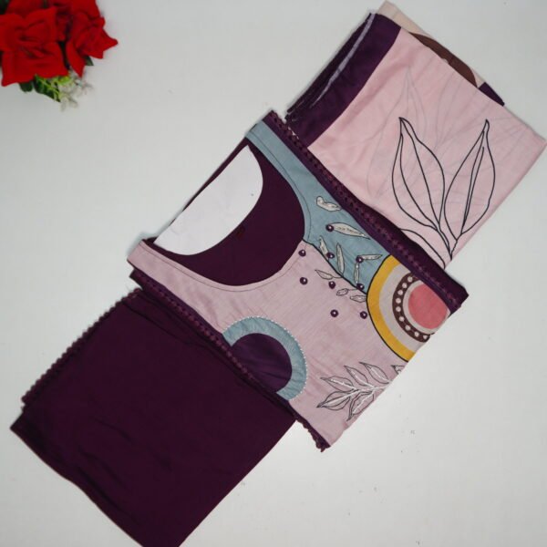 Roman Silk Hand Work With Inner Muslin Dupatta-MB181(M-XXL)