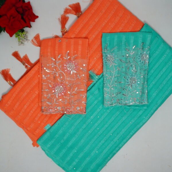 Puffy Georgette With Work blouse-MB194