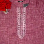 Rayon Stright Cut Work Pocket Tops -MB198(Onion Pink) - Image 2