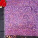Black special Pure Lenin Embosed Pure Fancy sarees -MB312 - Image 2