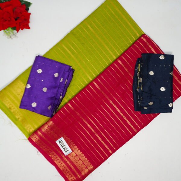 Apple Silk In Mysore  Allover Zarry Sarees -MB319