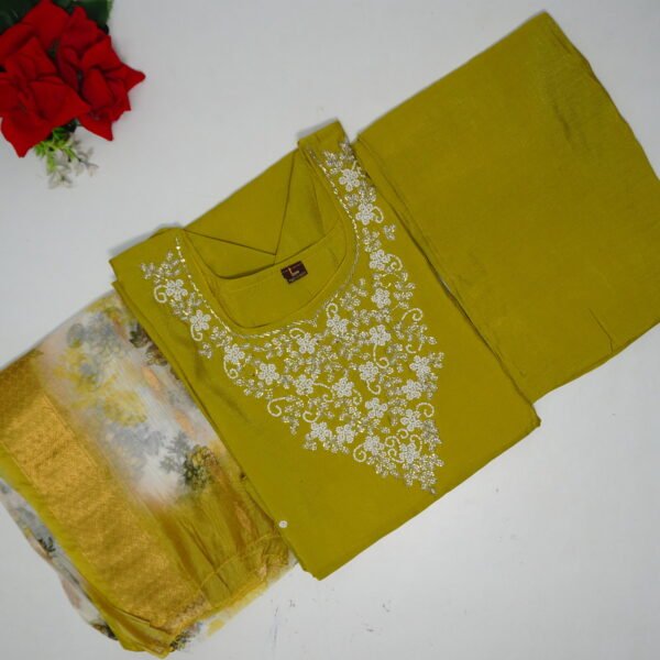 Masleen Silk Party Ware Dreses-MB330(M-XXL)