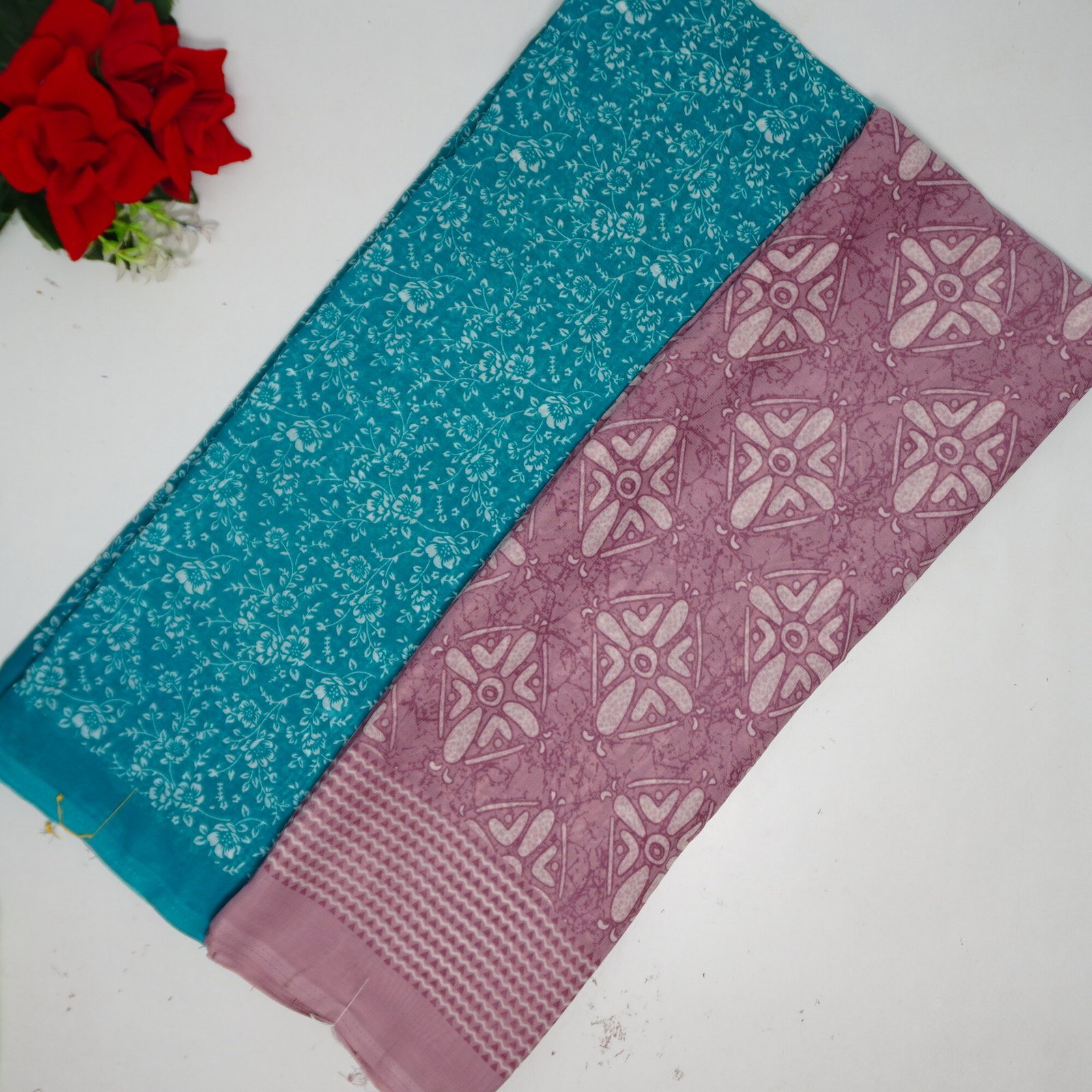335 (18) Zara Daily Ware Sarees -MB335 - Image 1