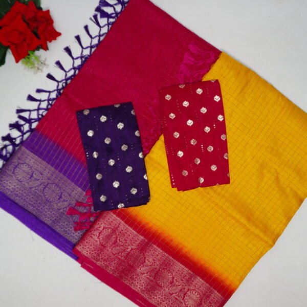 Weaving Jari Jaquard Sarees-MB337