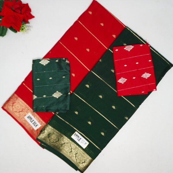 Apple Silk In Mysore Allover Zarry Sarees -MB342