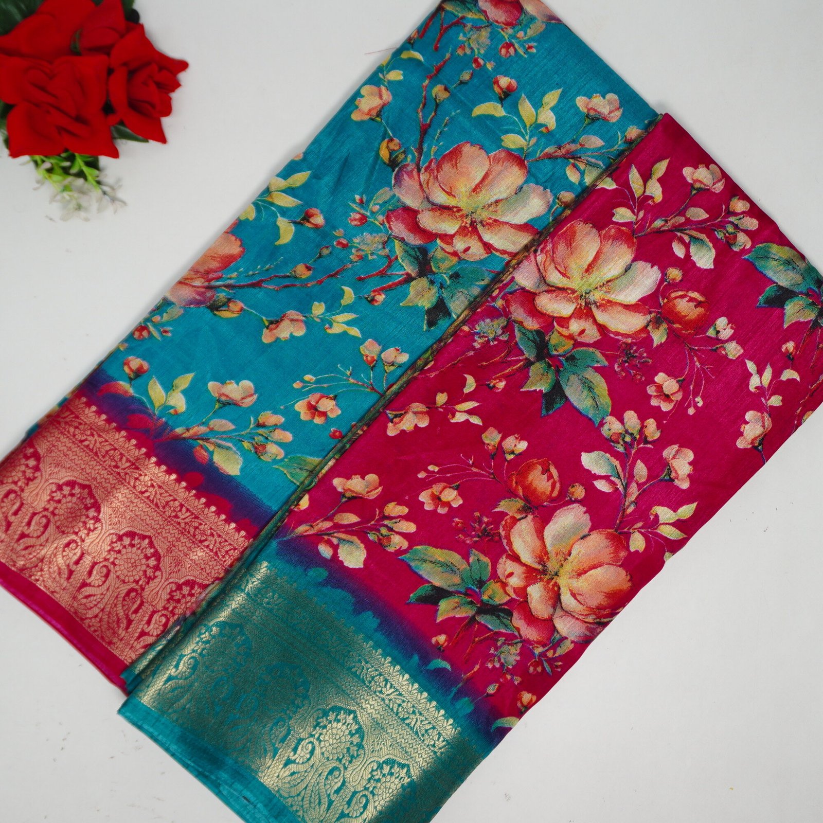 348 (9) Pure Dola With Kanchi Border-MB348 - Image 1