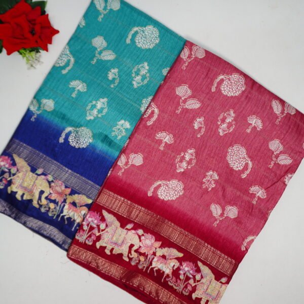 Tusser Georgette With Crushed-MB352