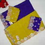 Space Silk With Cut Work Border-MB355