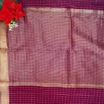 Apple Silk In mangalagiri Checkes Sarees-MB368 - Image 3