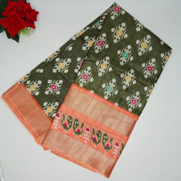 Pochampalli Dola  Handloom Digital Sarees-MB393
