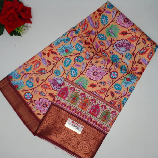 AI Digital kalamakari Sarees-MB394