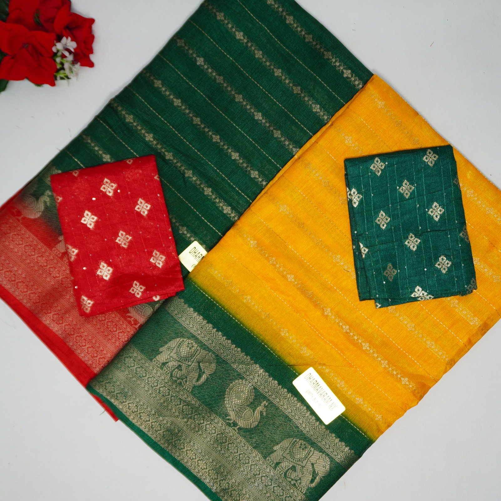 404 (8) Marshmellow Eroade Zarry Sarees -MB404 - Image 1