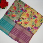 Dola Crushed Gap Border Sarees -MB416