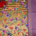 Dola Crushed Gap Border Sarees -MB416 - Image 3