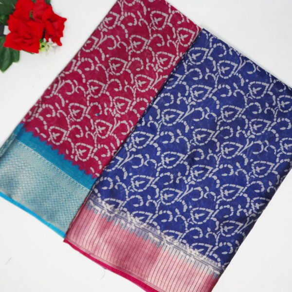 Cobra Silk Batic Deasign Digital Sarees-MB420