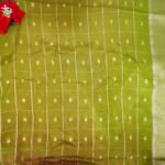 Raw Mango silk With Visco Butties & Checks -MB432 - Image 2