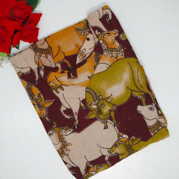 kalamkari Frill Cotton Tops -MB445