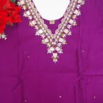 Masleen silk With Lining & Work 3 Piece Seta -MB455 - Image 2