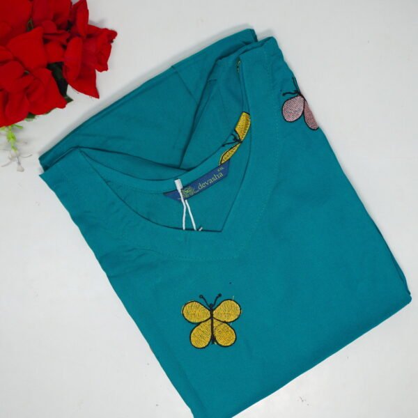 Butterfly Work Rayon Umbrella Cut Tops-MB469(M-XXL)