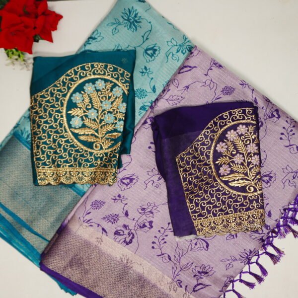 Zarry Silk With Work Blouse-MB474