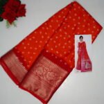 Mangalam Silk With Bandini-MB483(575)(Orange To Red)