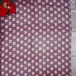 Pure Georgette Digital Silver Pattu Borders -MB498 - Image 3