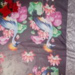 Pure Georgette Digital Silver Pattu Borders -MB498 - Image 2