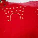 Georgette Heavy Work Sarees(Red Special)-MB543 - Image 2