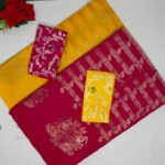 Offre Semi Raw Mango Sarees-MB559
