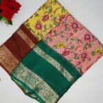 Pen Kalamkri Dola Gap Border SArees -MB578
