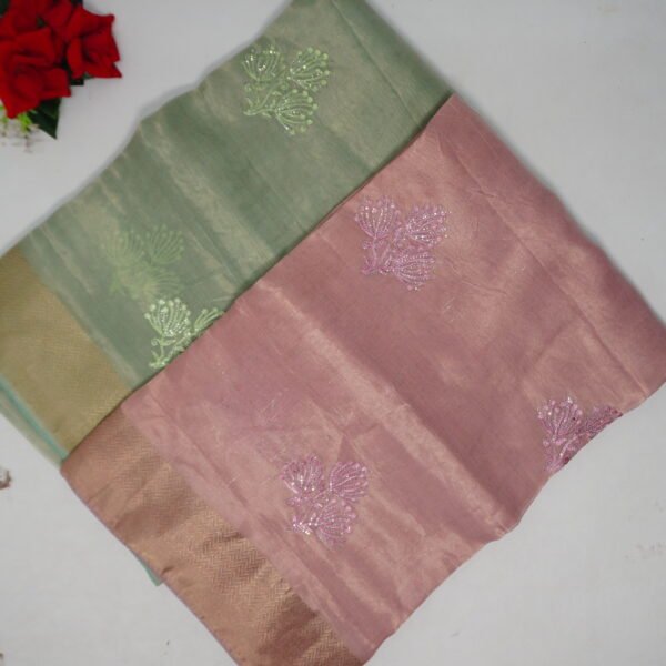 Lenin Tissue Fancy Sarees-MB593
