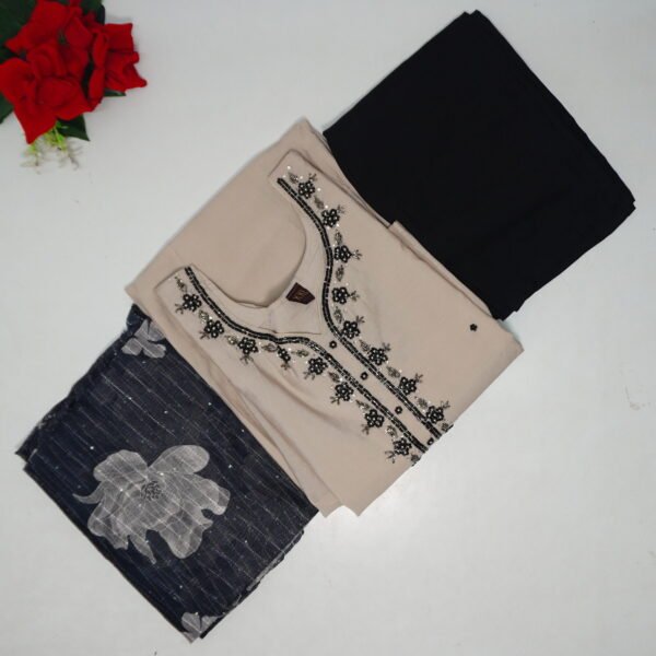 Muslin Silk 3Peace Set Dreses -MB598(M-XXL)