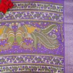 Pen Kalamkari Milky Crape Sarees-MB599 - Image 3