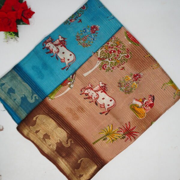 Kalamkari Erode Zarry Sarees-MB600