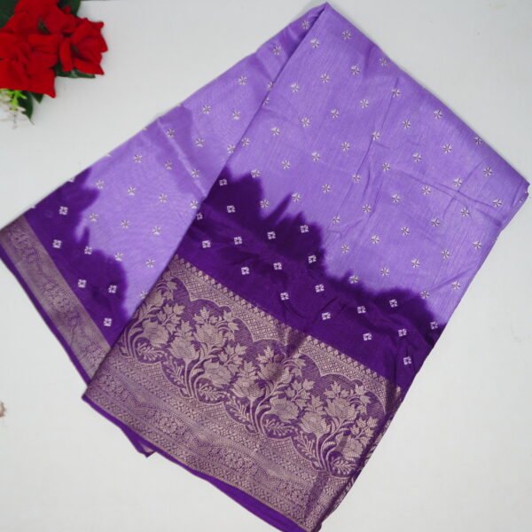 Mangalam Silk Bigg Border-MB602(Lavender To Purple)