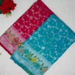 Pytani Leaf Deasigner Menakari Semi Raw Mango Sarees -MB609