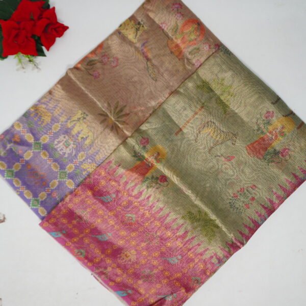 Pure Digital Tissue Pattu Sarees -MB610