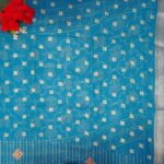 Rosy Silk Bandini With Pochampalli Border-MB629 - Image 2