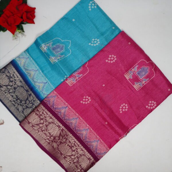 Sarangi Silk Crushed Sarees-MB633