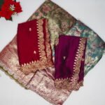 Semi Kanchi Pattu Scalp Border Half Sarees(Lehanga)-MB638