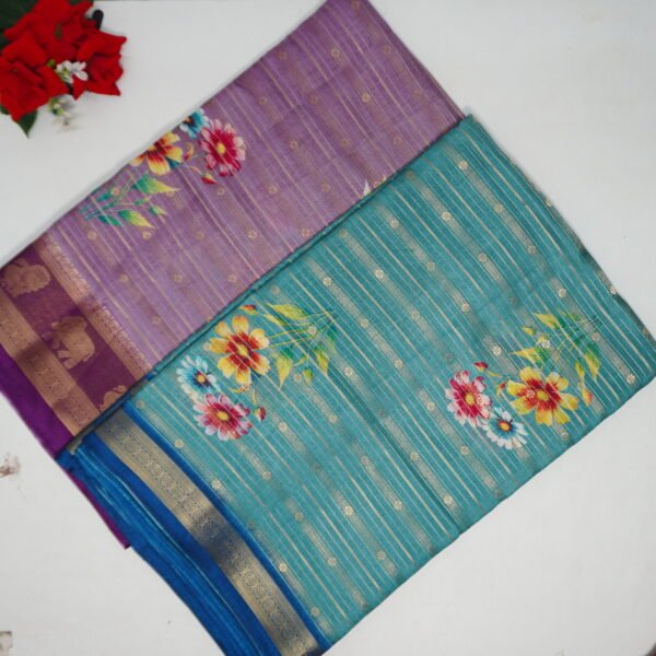 Marshmallow With Erode Zarry Sarees-MB647