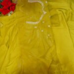 Pure Velvet Space Silk Multi Embroidery Half Sares(Lehangas)-MB651 - Image 3