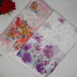 Pure Lenin Cut work White Special Sarees -MB657