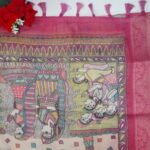 Pure Lenin Tissue Digital Sarees-MB669 - Image 3
